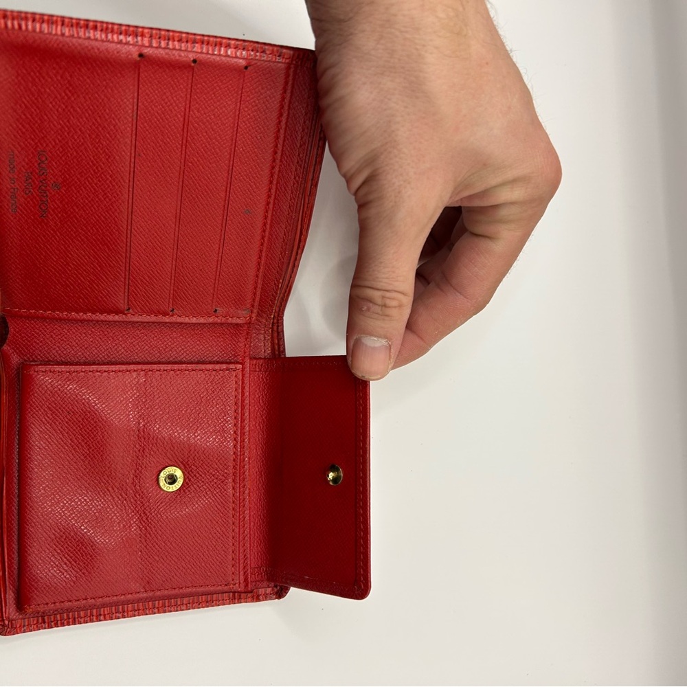 Louis Vuitton Red Leather Epi Wallet - Picture 5 of 9
